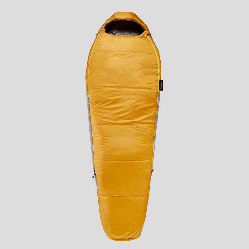 Decathlon TREKKING MUMMY PAIRABLE SLEEPING BAG - TREK 500 5°C - WADDING - YELLOW