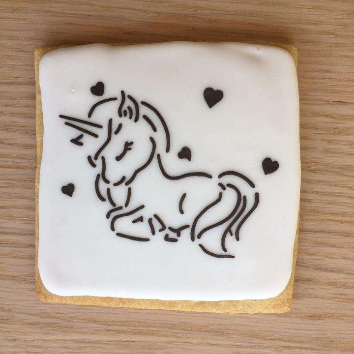 Paint Your Own Cookie Unicorn Lying Down