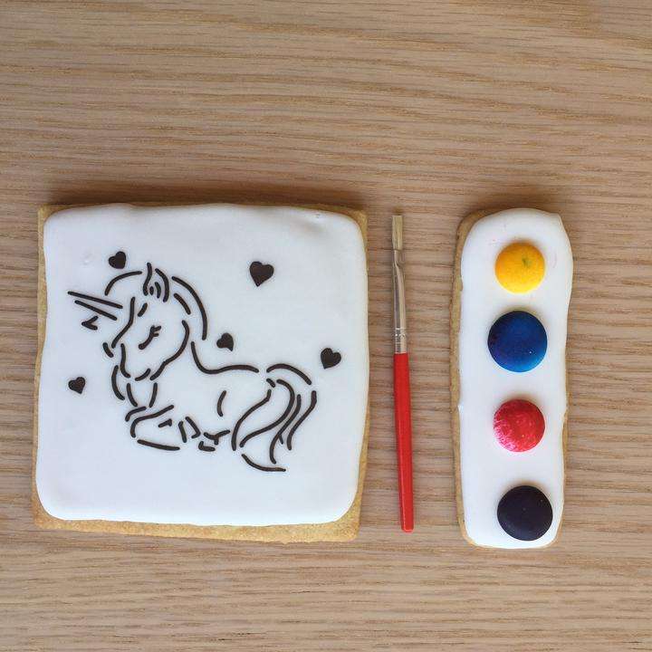 Paint Your Own Cookie Unicorn Lying Down