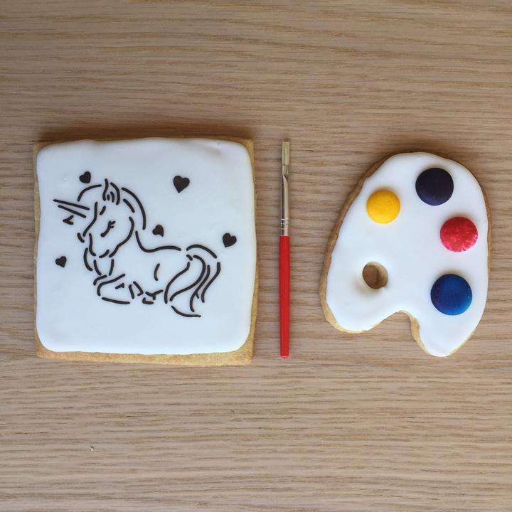 Paint Your Own Cookie Unicorn Lying Down