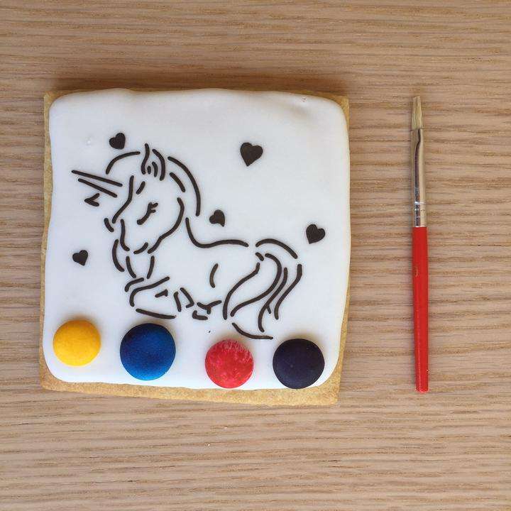 Paint Your Own Cookie Unicorn Lying Down