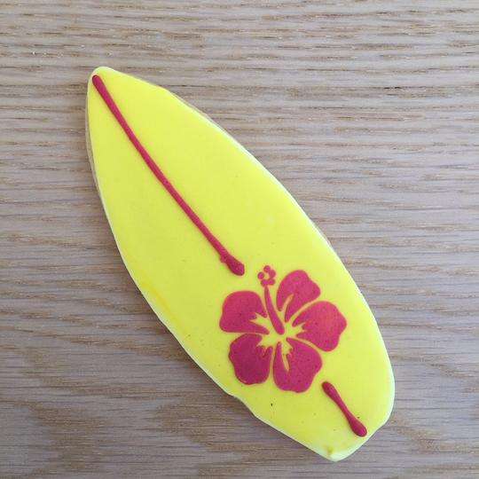 12 Surfboard Cookies - Hibiscus