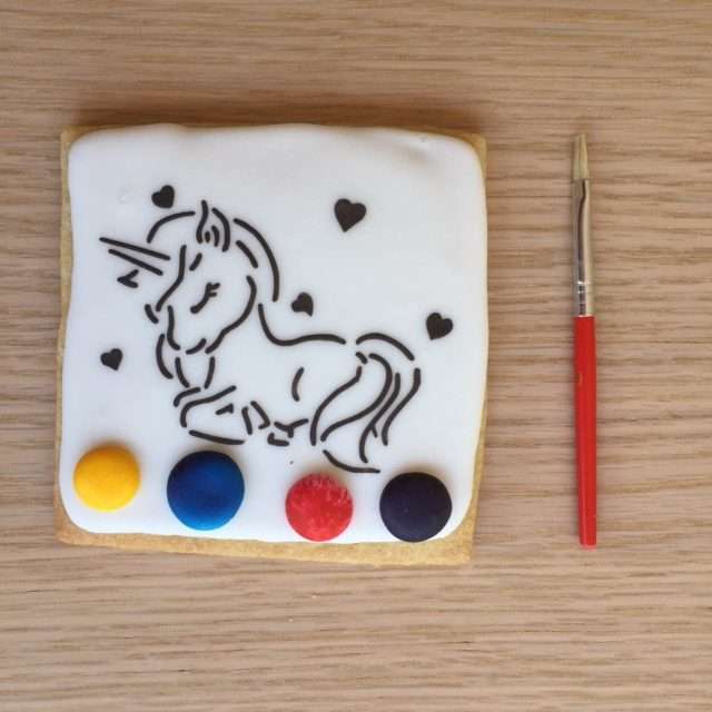 Paint Your Own Cookie Unicorn Lying Down
