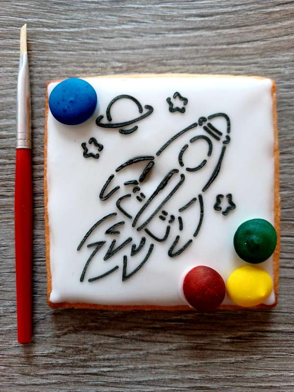 Paint Your Own Cookie Rocket