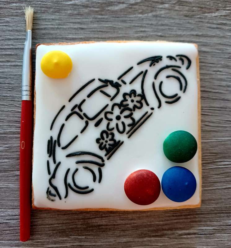 Paint Your Own Flower Power Beetle
