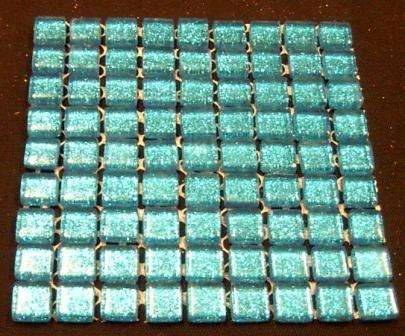 Mosaic Tiles - BLUE Turquoise (GLITTER) MINI
