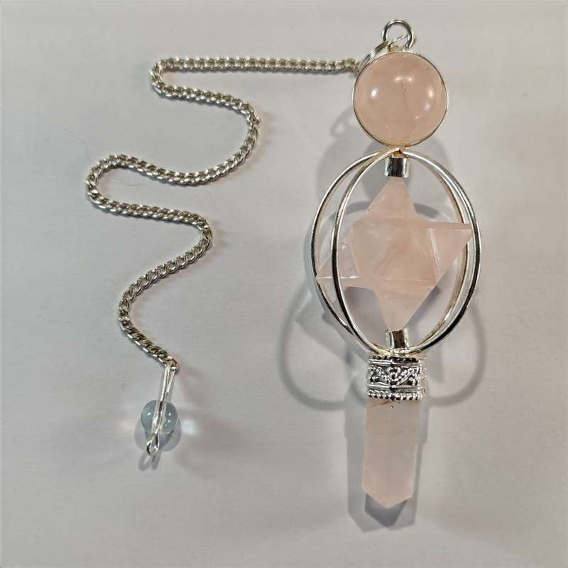 Rose Quartz Merkaba Pendulum
