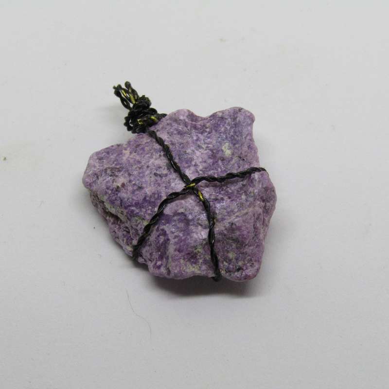 Stichtite - Wire Wrapped Pendant 3 (black)