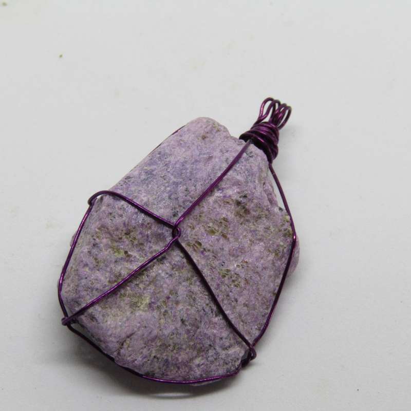 Stichtite - Wire Wrapped Pendant 2 (purple)