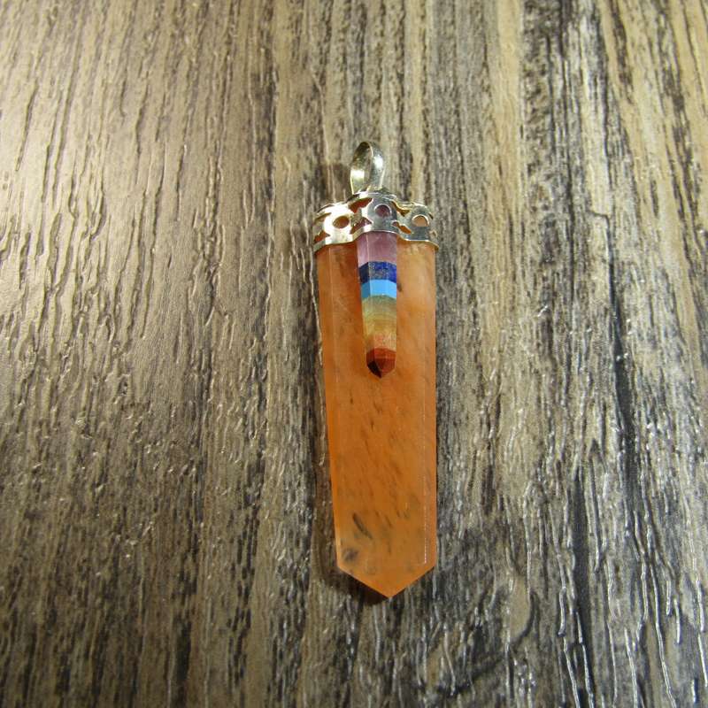 Peach Aventurine Chakra Pendant