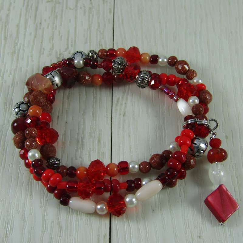 Multi Strand Gemstone Mix Bracelet