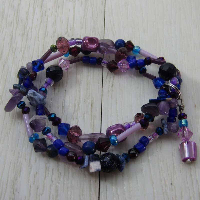 Multi Strand Gemstone Mix Bracelet