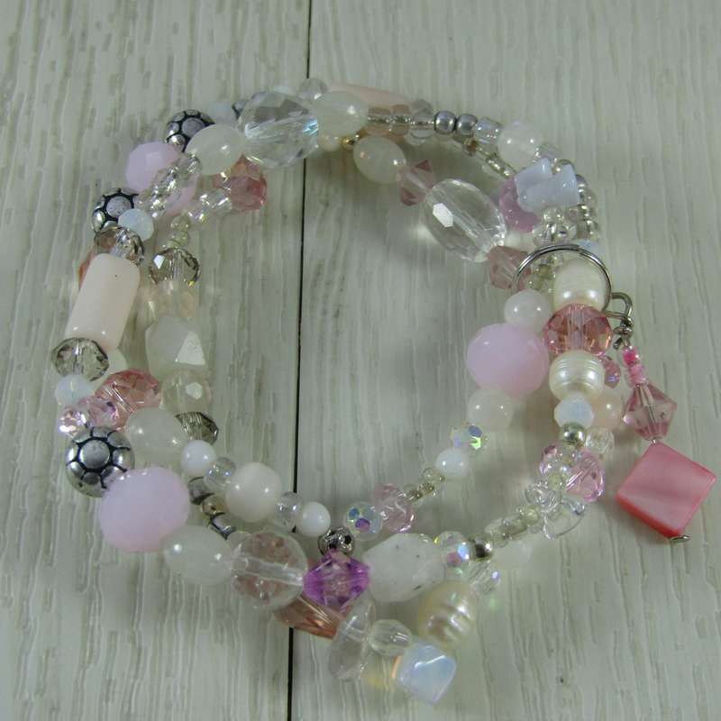 Multi Strand Gemstone Mix Bracelet