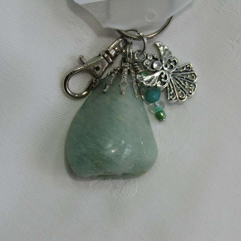 Amazonite Keyring with Angel