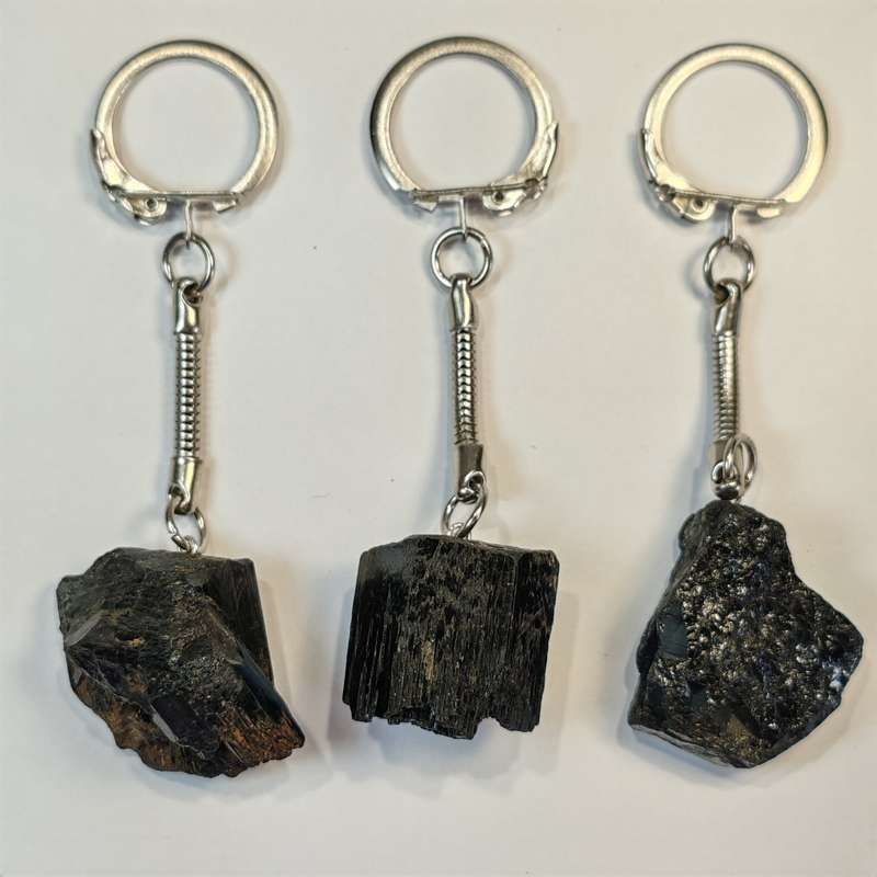 Black Tourmaline Keyring - Chunky