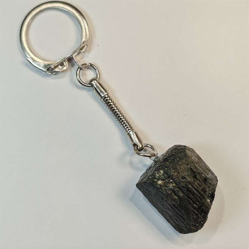 Black Tourmaline Keyring - Chunky