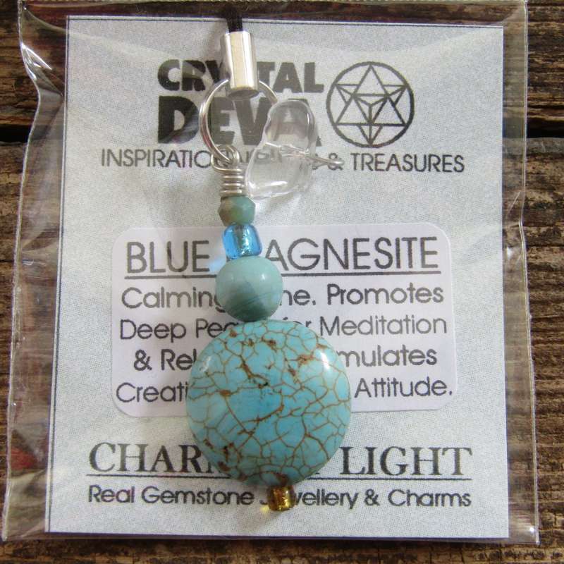 Blue Magnesite Amulet (small - Disc)