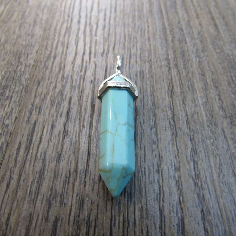 Blue Magnesite Point Pendant