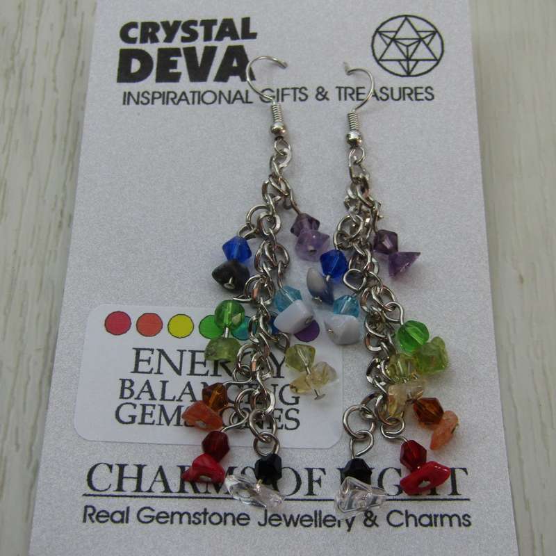 Cascading Chakra Gemstone Earrings