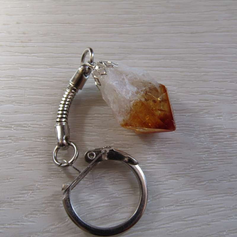 Citrine Quartz Keyring