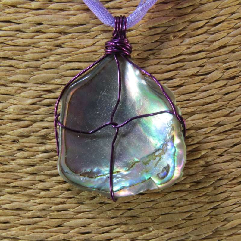 Gemstone Pendants on Ribbon Necklace