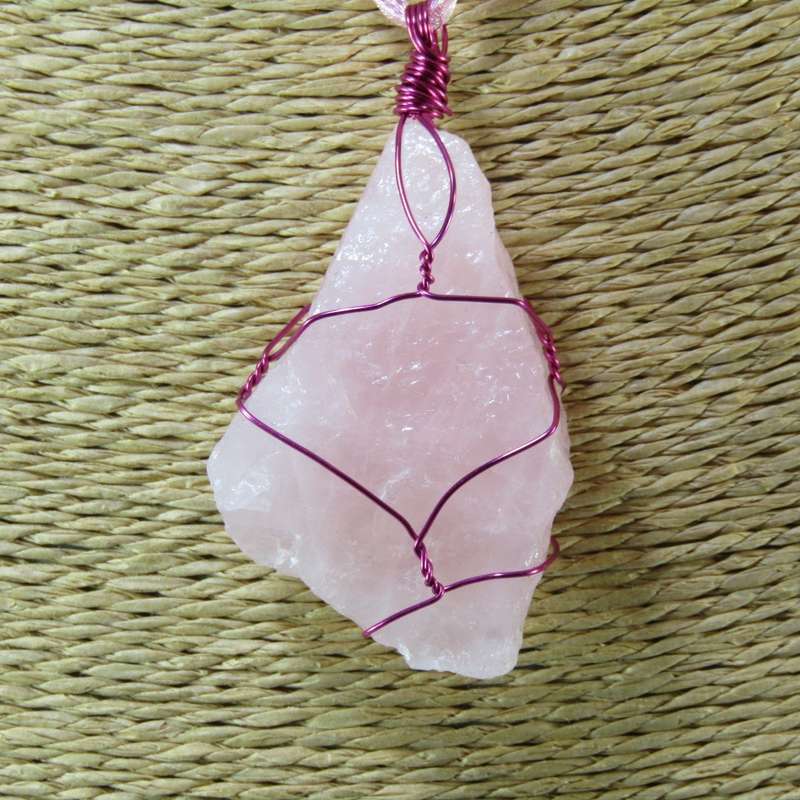 Gemstone Pendants on Ribbon Necklace
