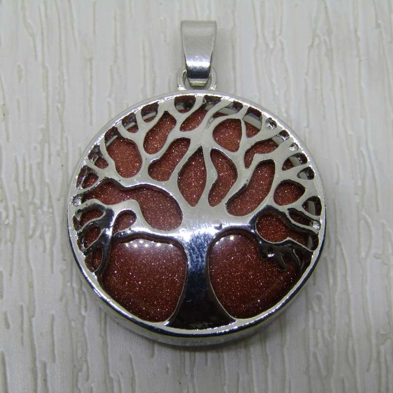 Goldstone Tree of Life Pendant