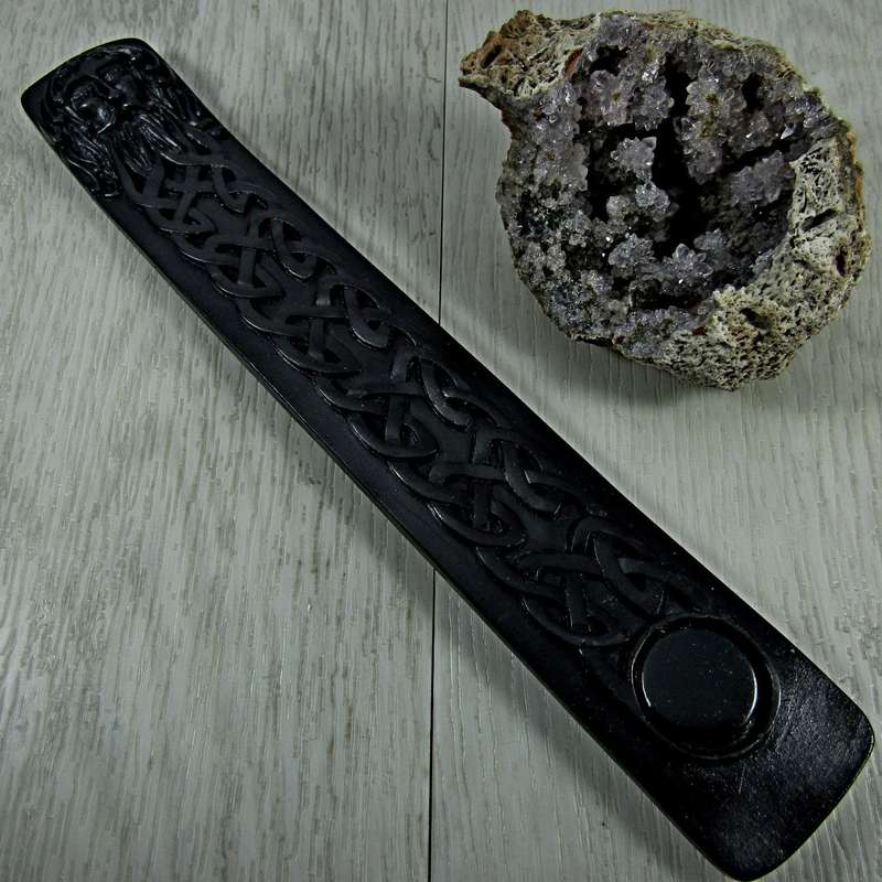 Green Man Resin Incense Holder