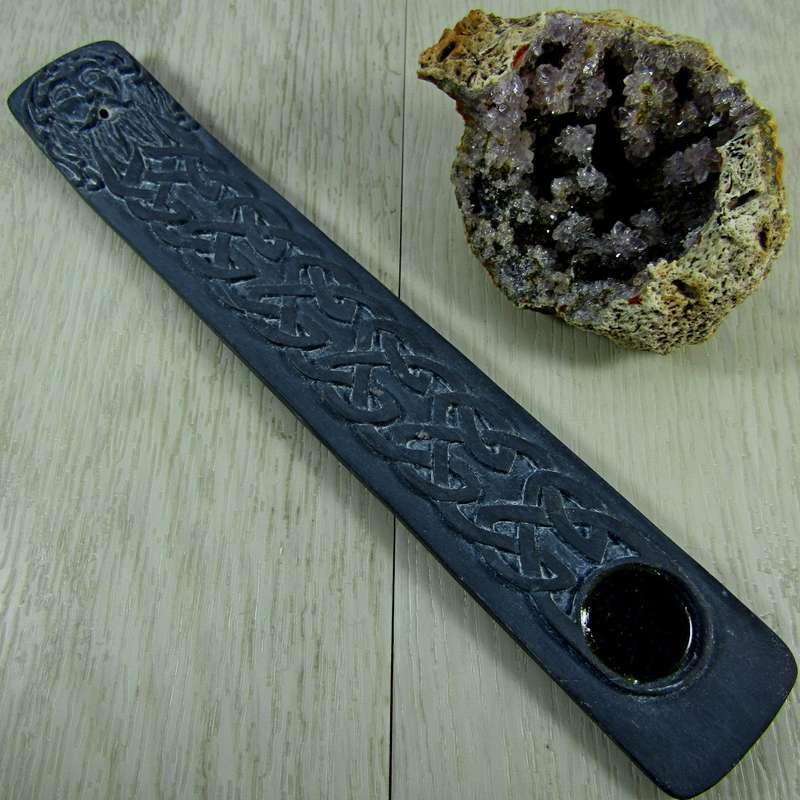 Green Man Resin Incense Holder