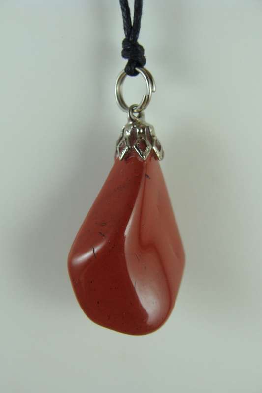Tumbled Stone Pendant on Black Chord