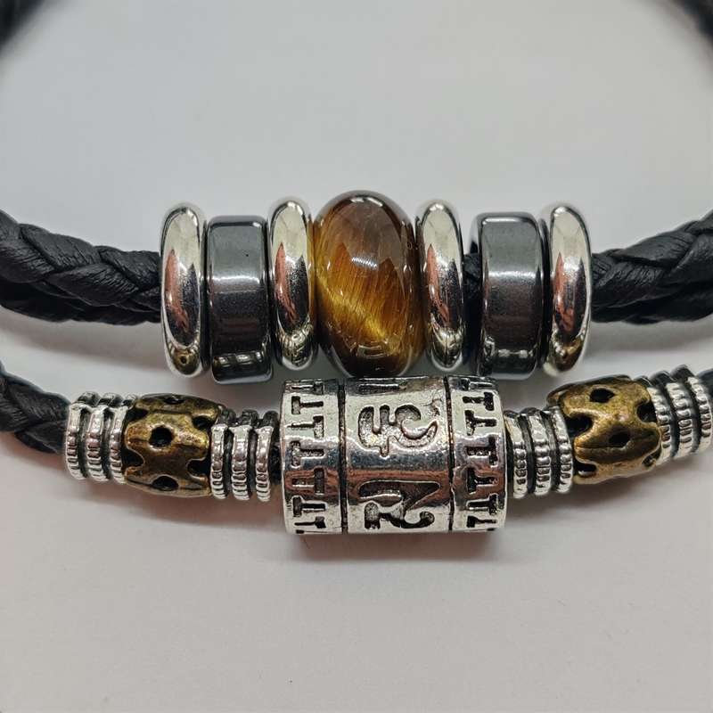 Tiger's Eye and Hematite Men's Bracelet