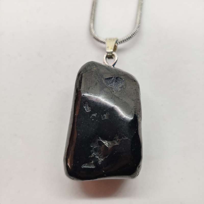 Shungite Tumble on Necklace