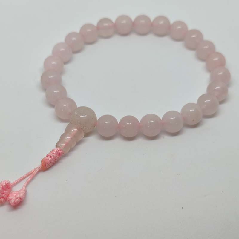 Rose Quartz 8mm rond bead Buddha Bracelet