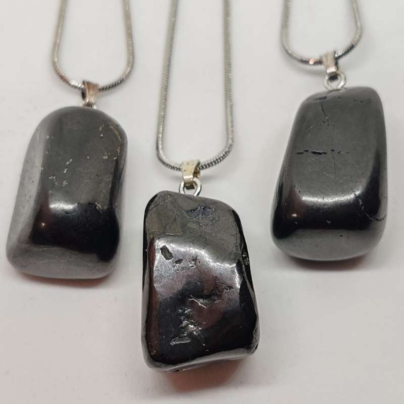 Shungite Tumble on Necklace