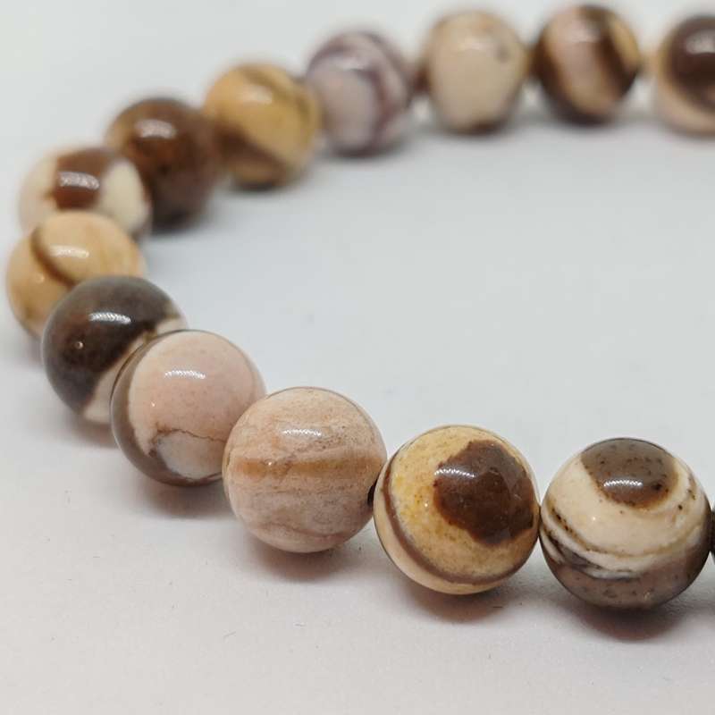Marble Zebra Jasper (8mm round beads)