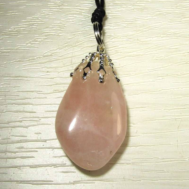 Tumbled Stone Pendant on Black Chord