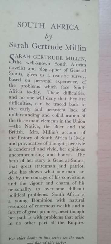 SOUTH AFRICA by Sarah Gertrude Millin 1941