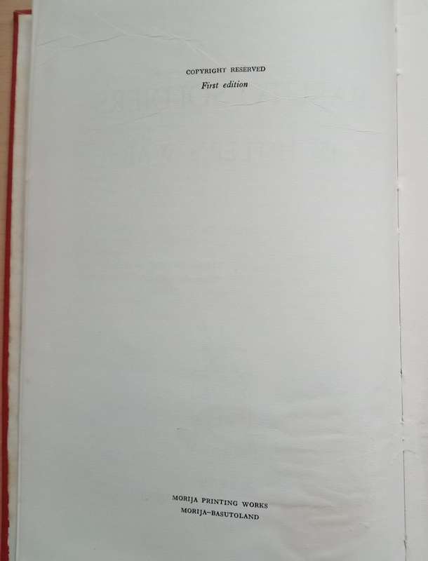 Basuto Soldiers in Hitler's War by Brian Gray 1953 First edition