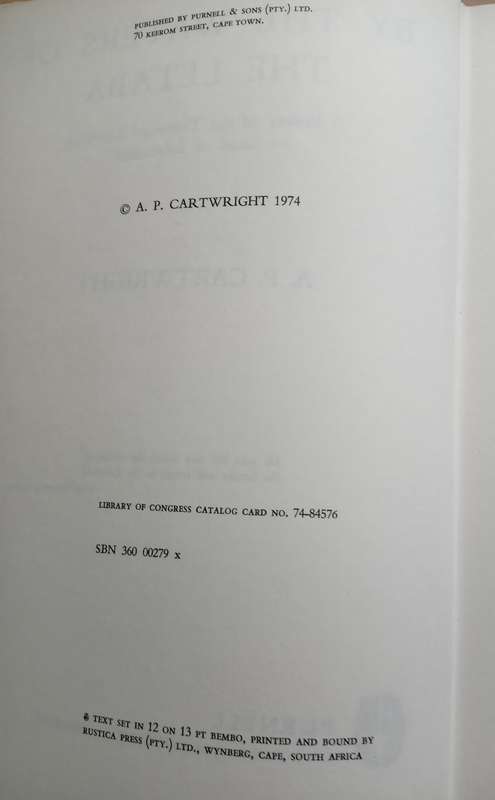 By The Waters of The Letaba : First Edition  A P Cartwright