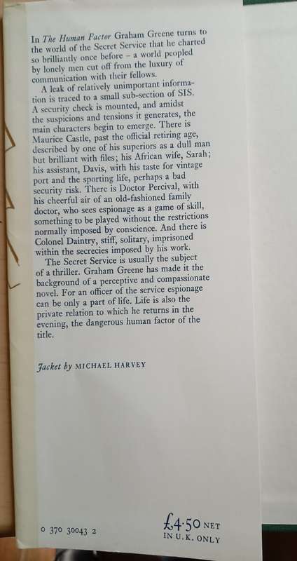 The Human Factor - Graham Greene 1st ed. 1978