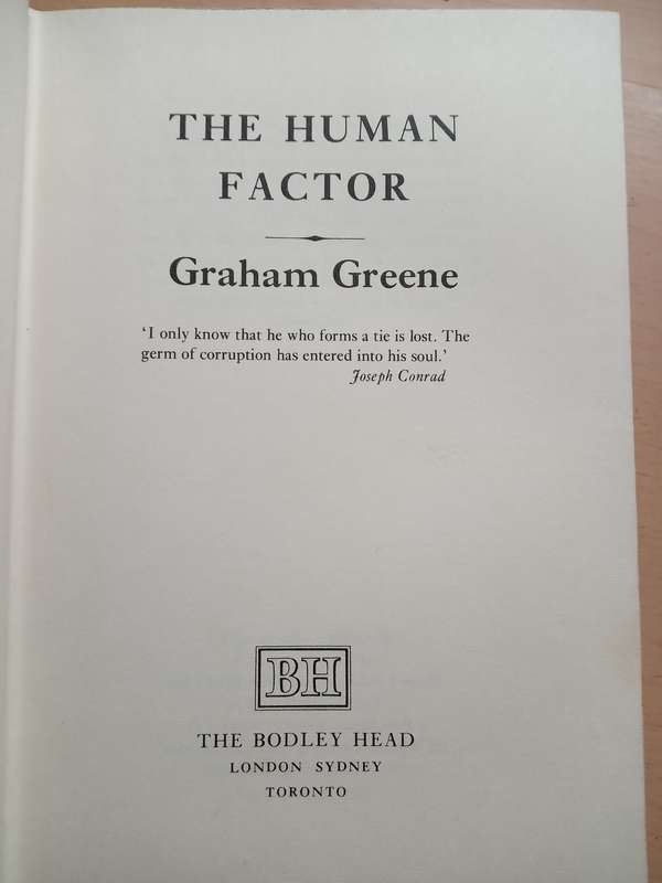 The Human Factor - Graham Greene 1st ed. 1978