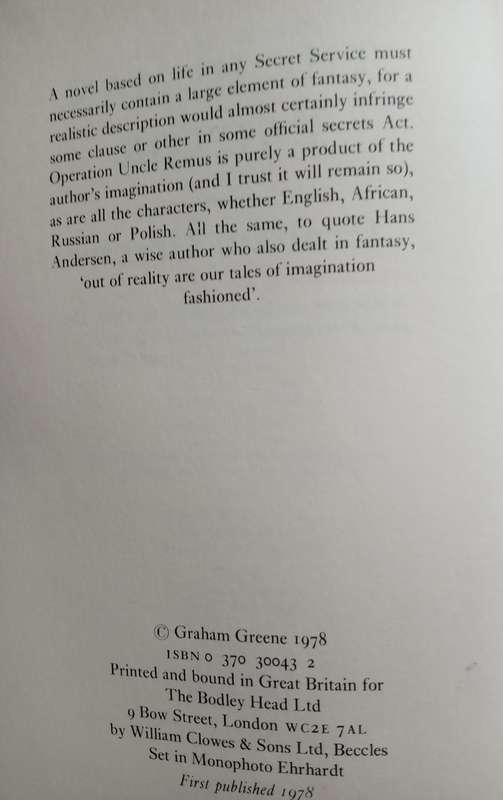 The Human Factor - Graham Greene 1st ed. 1978