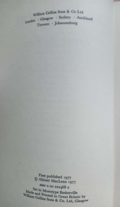 Seawitch-Alistair Maclean 1st Edition 1977