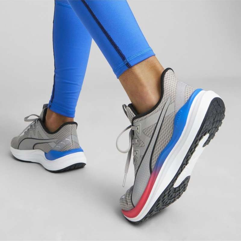 PUMA REFLECT LITE CONCRETE GREY RUNNING SHOES