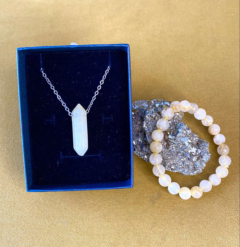 Citrine Necklace And Bracelet