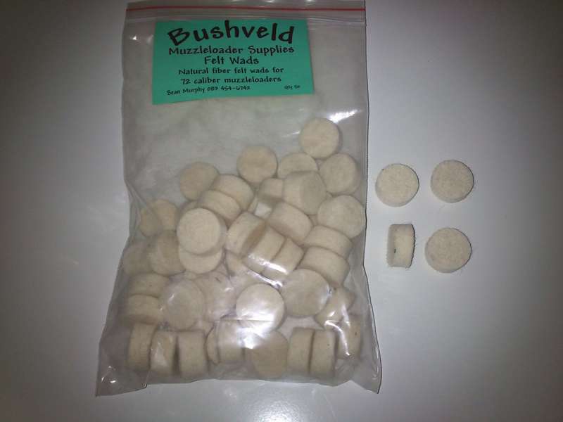Bushveldt .72 Felt Wads