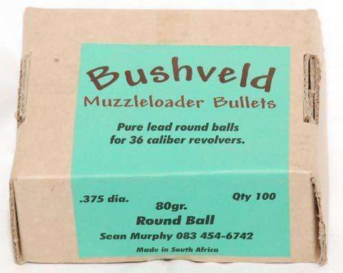 Bushveldt .375 80gr Round Ball - Revolver / 100