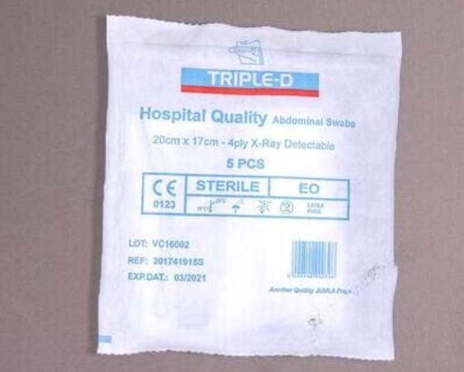 Abdominal Swabs: 20X175X5mm