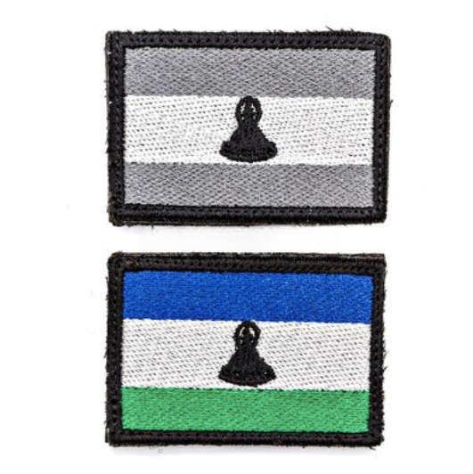 Bushveldt Badge Flags Lrg Lesotho set of 2