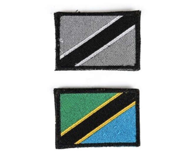 Bushveldt Badge Flags: Set of 2 Large Tanzania